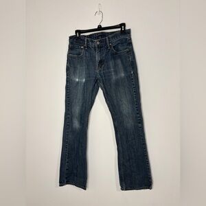 Levis 527 Jeans Mens 31x32 Slim Boot Cut Med Wash Distressed Denim Comfort